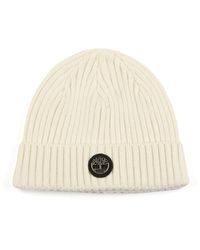Timberland - Ribbed Watch Cap With Logo Plate - Lyst