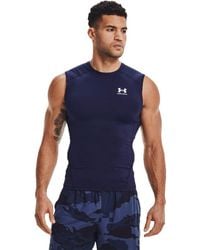Under Armour - Armour Heatgear Compression Sleeveless T-shirt - Lyst