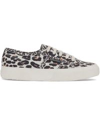 Superga - 2750 Light Leopard Print S Canvas Trainers - Lyst