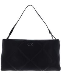 Calvin Klein - Re-Lock Quilt Cony Clutch CK Black - Lyst