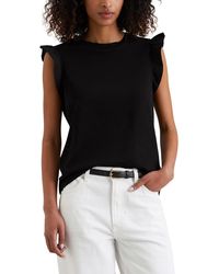 Marc O' Polo - Denim T-Shirt mit Ärmel-Volant Regular Fit - Lyst