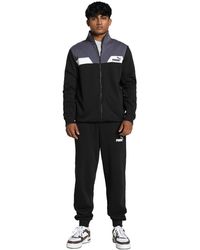 PUMA - POWER Trainingsanzug M Black ┃Trainingsanzug mit Stehkragen - Lyst