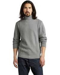 G-Star RAW - Structure Turtle Knit Sweater - Lyst