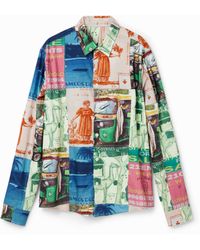 Desigual - CAM_Stamps 9021 Multicolor Fuchsia T-Shirt - Lyst