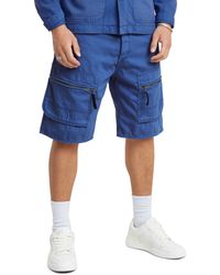 G-Star RAW - Denim Cargo Loose Shorts - Lyst