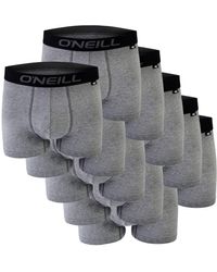 O'neill Sportswear - 10er Set Basic Boxershort Unterwäsche Unterhose Logo Baumwolle Sport Uni Einfarbig Schwarz Grau Blau Männer S M L XL XXL - Lyst
