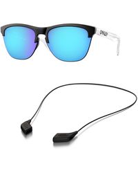 Oakley - Sunglasses Bundle: Oo 9374 937402 Frogskins Lite Matte Black Pri Accessory Shiny Black Leash Kit - Lyst