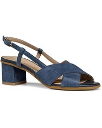 Geox - , Aurely 50 donna Sandali tacco medio - D55RXA000MAC4067 (DK AVIO, Sistema Taglie Calzature EU, Adulto, Numero, Media, 39.5) - Lyst