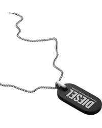 DIESEL - Necklace For Single Dogtags - Lyst