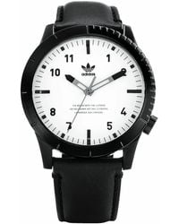 adidas Watches Cypher_lx1. 's Premium Horween Leather Strap Watch - Black