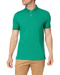 GANT - Contrast Collar Pique SS Rugger Polohemd - Lyst