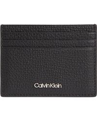 Calvin Klein - Cardholder Minimalism Leather - Lyst