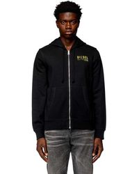DIESEL - _S-GINN-HOOD-ZIP-K11_Sweatshirt_Schwarz_M - Lyst