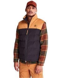 Timberland - Welch Mountain Durable Water Repellent Puffer Vest Wheat Boot/Black T-Shirt - Lyst