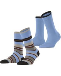 Esprit - Retro Stripe Multipack W So Cotton Patterned 2 Pairs Socks - Lyst