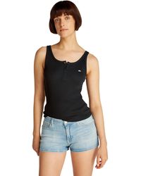 Tommy Hilfiger - Tjw Slim Button Tank Dw0Dw19492 Canotta - Lyst