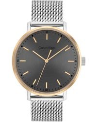 Calvin Klein - Orologio Analogico al Quarzo da Uomo Collezione MODERN MESH con Cinturino in Maglia Metallica in Acciaio - Lyst