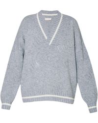 Liu Jo - LiuJo Maglia Donna in Misto Lana con Logo Grigio E25LJ19 TF4169 MS55L C3459 M - Lyst