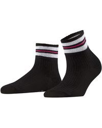 Falke Socken Style Flower - Baumwollmischung, 1 Paar, Schwarz (Black 3000), Größe: 39-40
