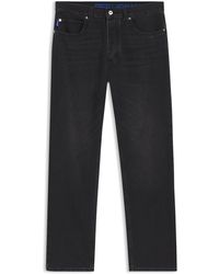 HUGO - S Jonah Regular-fit Jeans In Black Denim - Lyst