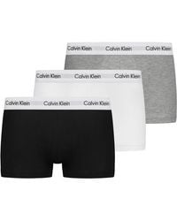 Calvin Klein - Pantaloncini Boxer Confezione da 3 Uomo Low Rise Trunks Cotone Elasticizzato - Lyst