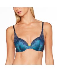 Dark Combi 32C Triumph Amourette Spotlight WHP01 wired Half-cup Padded Bra Red