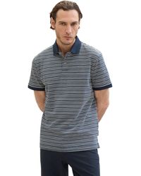 Tom Tailor - Basic Poloshirt mit Streifen - Lyst