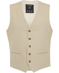 S.oliver - S.O Pure: Anzug-Weste mit feiner Webstruktur helles beige 56 - Lyst