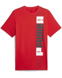 PUMA - T-shirt Merk Model Ess+ Logo Lab Tee - Lyst