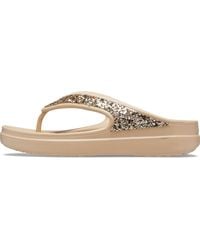 Crocs™ - Zoccoli da donna Sloane Glitter Zeppa - Lyst