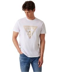 Guess - T-shirt à logo triangle Eco Chain pour homme - Lyst