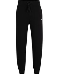 HUGO - S Dayote232 Logo-print Tracksuit Bottoms In Cotton Terry - Lyst