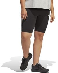adidas - Womens 3-Stripes BK Shorts Black/White Medium - Lyst