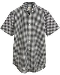 GANT - Poplin Gingham Shirt Camicia Reg Popeline PERCINGHAM SS - Lyst