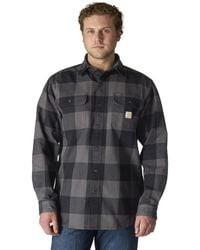 Carhartt - Loose Fit Heavyweight Flannel Long-sleeve Plaid Shirt - Lyst