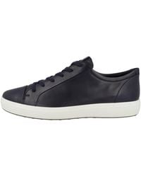 Ecco - S Soft 7 470364 Leather Night Sky Trainers 9-9.5 Uk - Lyst