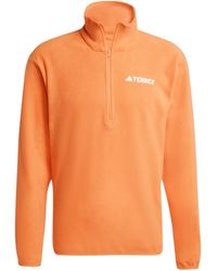 adidas - Terrex Multi Essentials Half Zip Fleece Jacket - Lyst