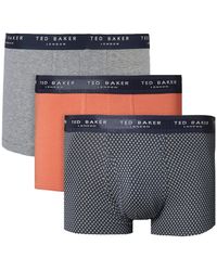 Ted Baker - 3-Pack Cotton Fashion Trunk Badehose - Lyst
