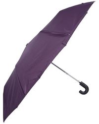 Mountain Warehouse Walking Umbrella - Plain, Lightweight Brolly, Curved Handle, Packaway Bag, Easy Care - Ideal For Summer - Purple