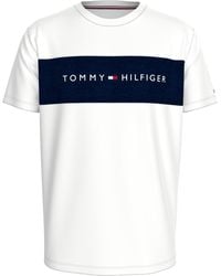 Tommy Hilfiger - S Panel Cn Short Sleeve T-shirt White/navy M - Lyst