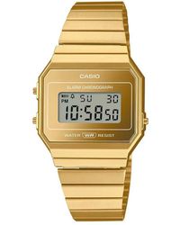 G-Shock - Orologio Digitale al Quarzo Uomo con Cinturino in Acciaio Inossidabile A700WEVG-9AEF - Lyst