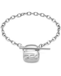DIESEL - Bracciale da uomo in acciaio inox color argento - Lyst