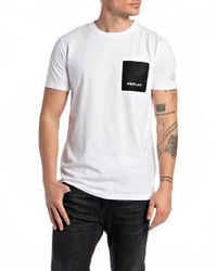 M6332 T-Shirt da Uomo di Replay in Bianco | Lyst
