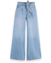 Scotch & Soda - The Wave Wide Leg Luna Blue Light Jeans - Lyst