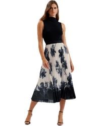 Ted Baker - WMS-emista-Printed Pleated Midi Skirt Rock - Lyst
