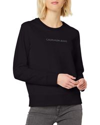 Calvin Klein Institutional Regular Crew Neck Felpa - Nero