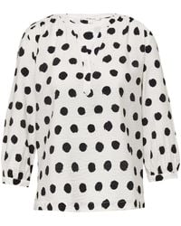 S.oliver - Strukturierte Bluse aus Viskosemix Ecru 48 - Lyst
