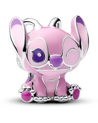 PANDORA - Moments Disney Lilo und Stitch Angel Charm aus Sterling Silber - Lyst