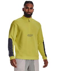 Under Armour - S Run Trail Hz Fleece Performance Jacket Yellow L - Lyst