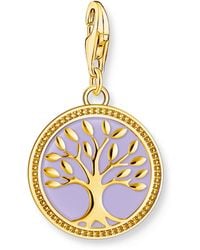 Thomas Sabo - Charm-Anhänger Lebensbaum mit violetter Kaltemaille vergoldet - Lyst